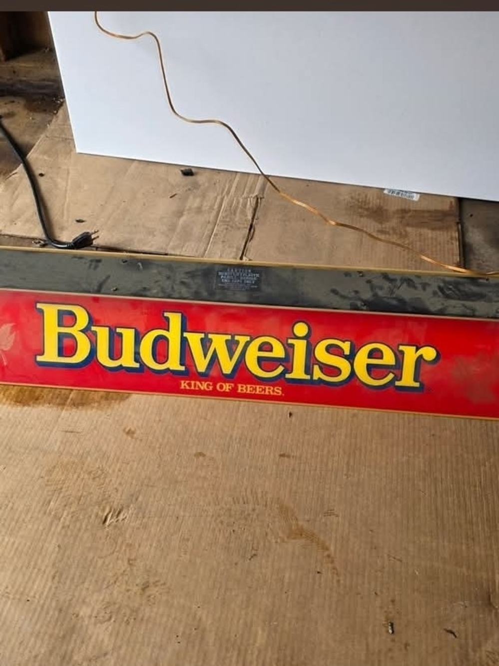 Budweiser Red and Yellow Pool Table/Bar Sign